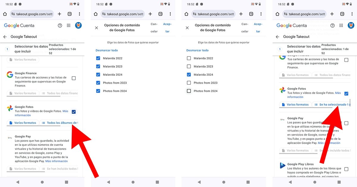 Cómo descargar de Google Fotos los álbumes de tu elección