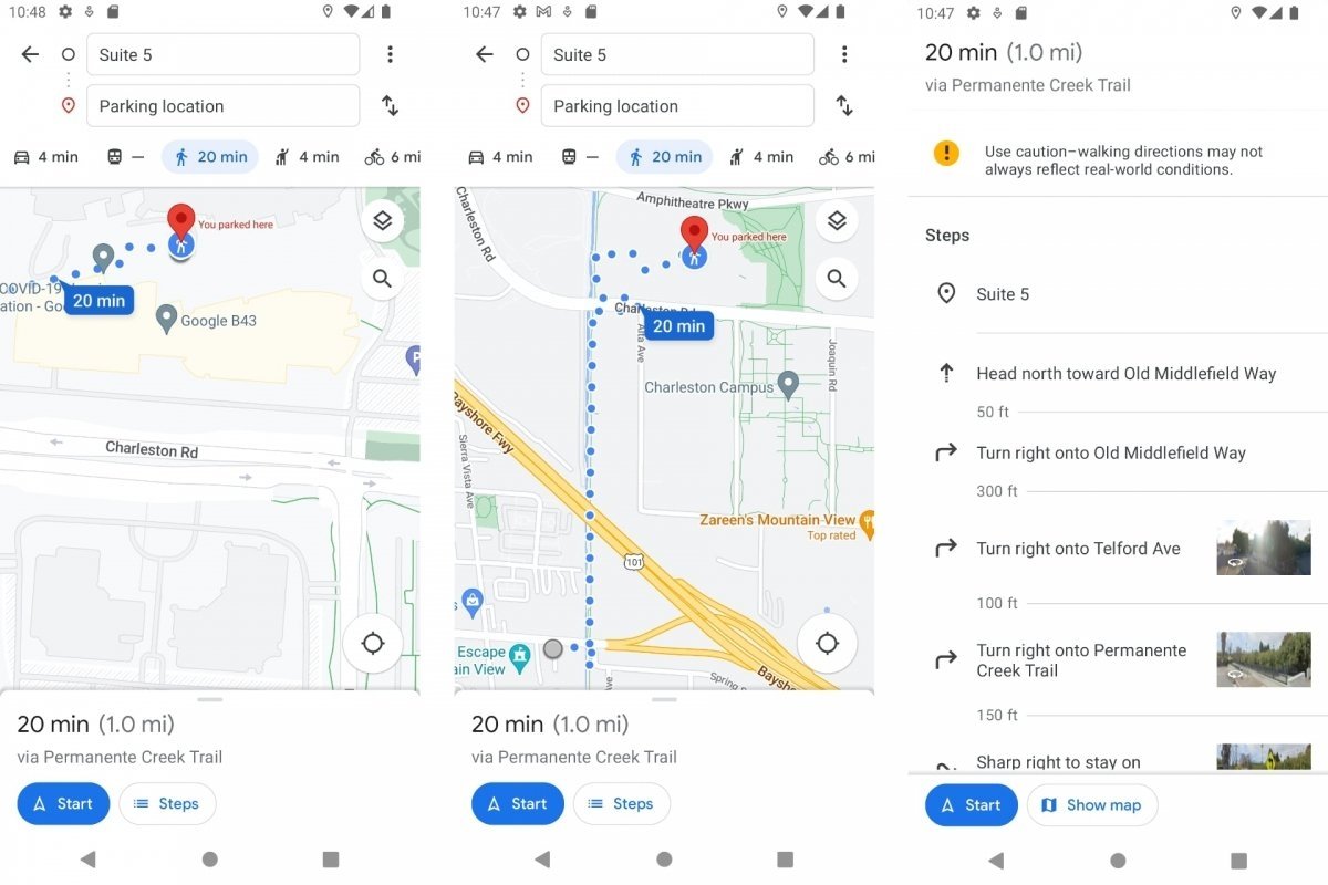 Cómo llegar hasta mi coche con Google Maps