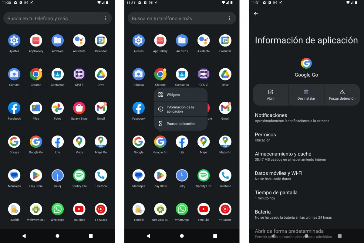 Desinstala las apps que no uses