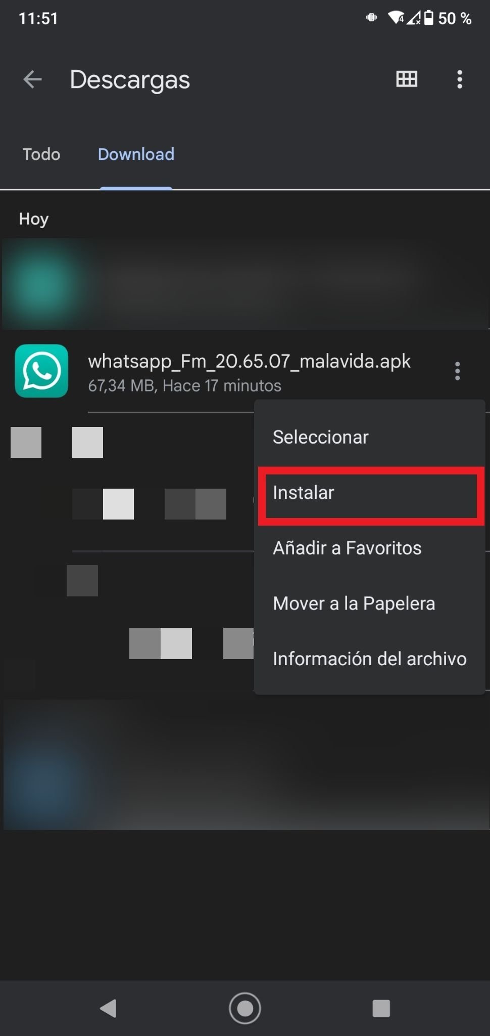 Procede a instalar la nueva versión