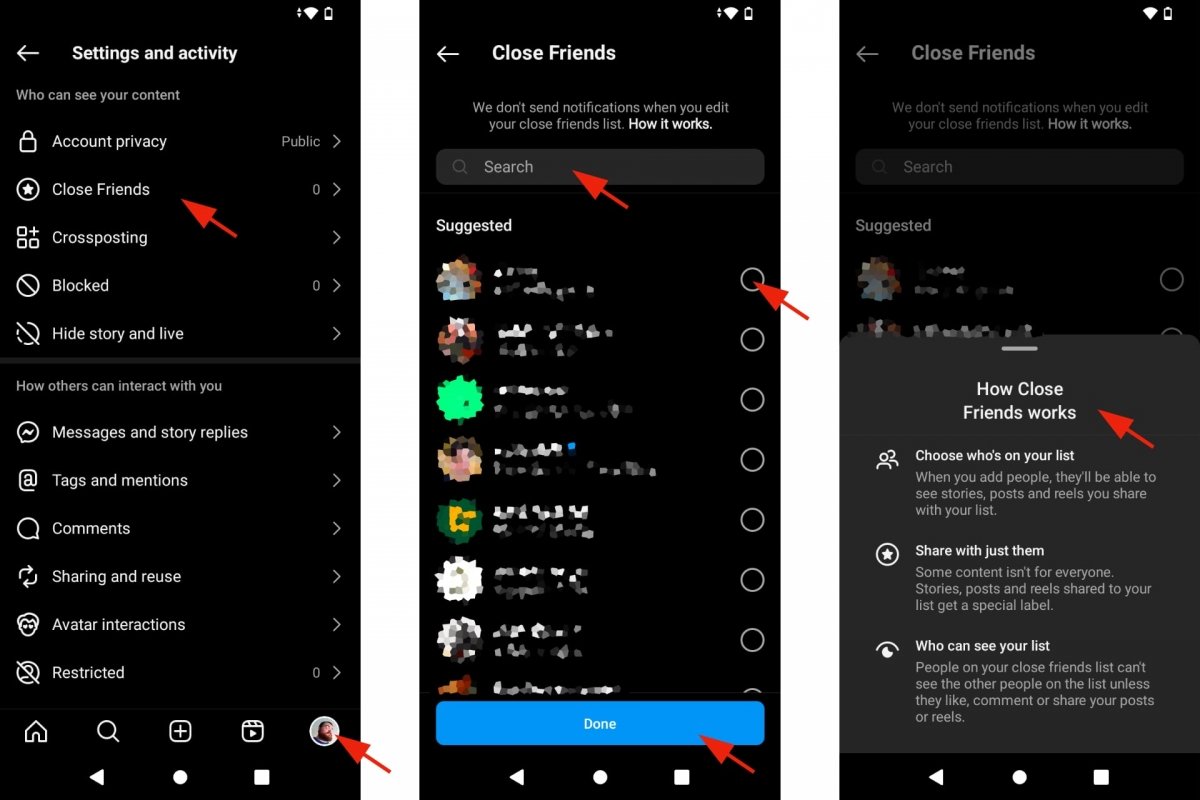 Creare una lista di amici più stretti di Instagram