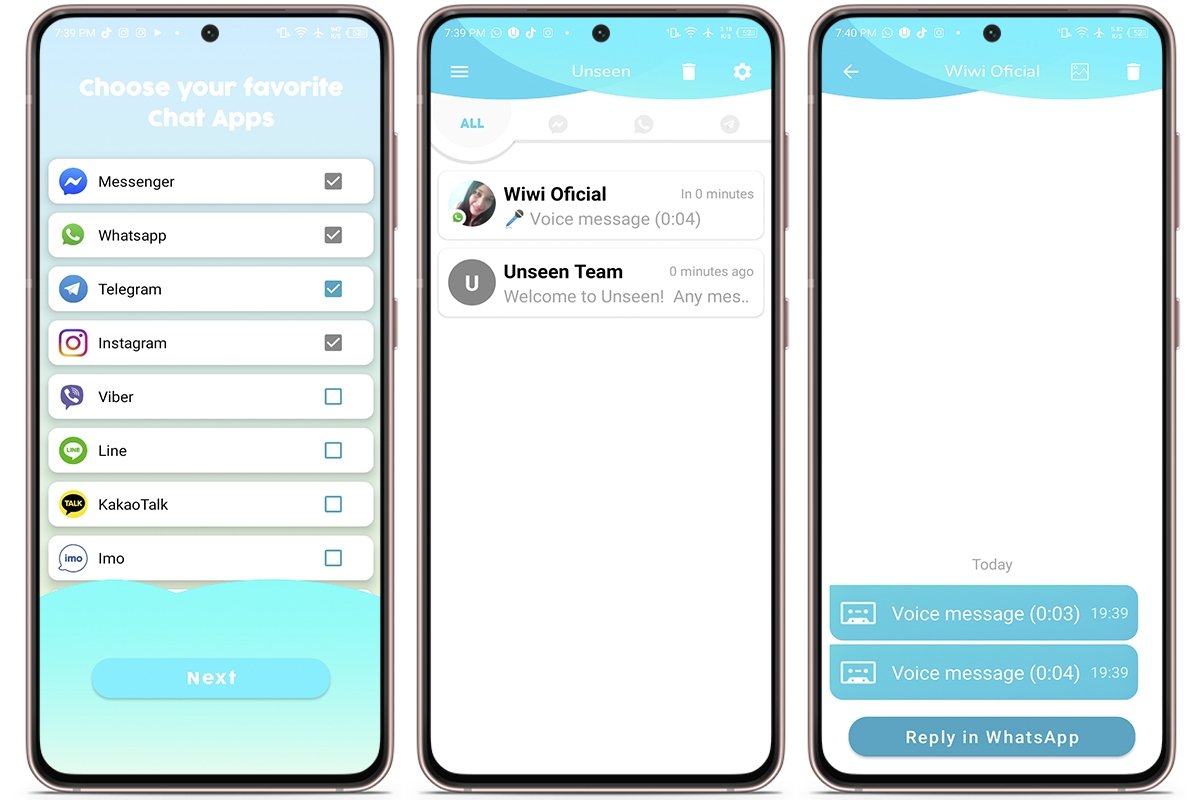 Unseen Androidを使って連絡相手から自分の情報を隠す