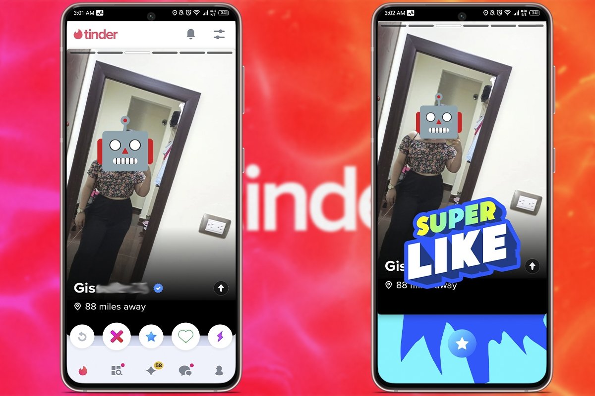 Как поставить суперлайк в Tinder