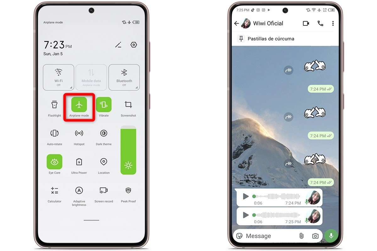 飛行機モードを使用して知られずにWhatsAppの音声メモを聞くための裏技